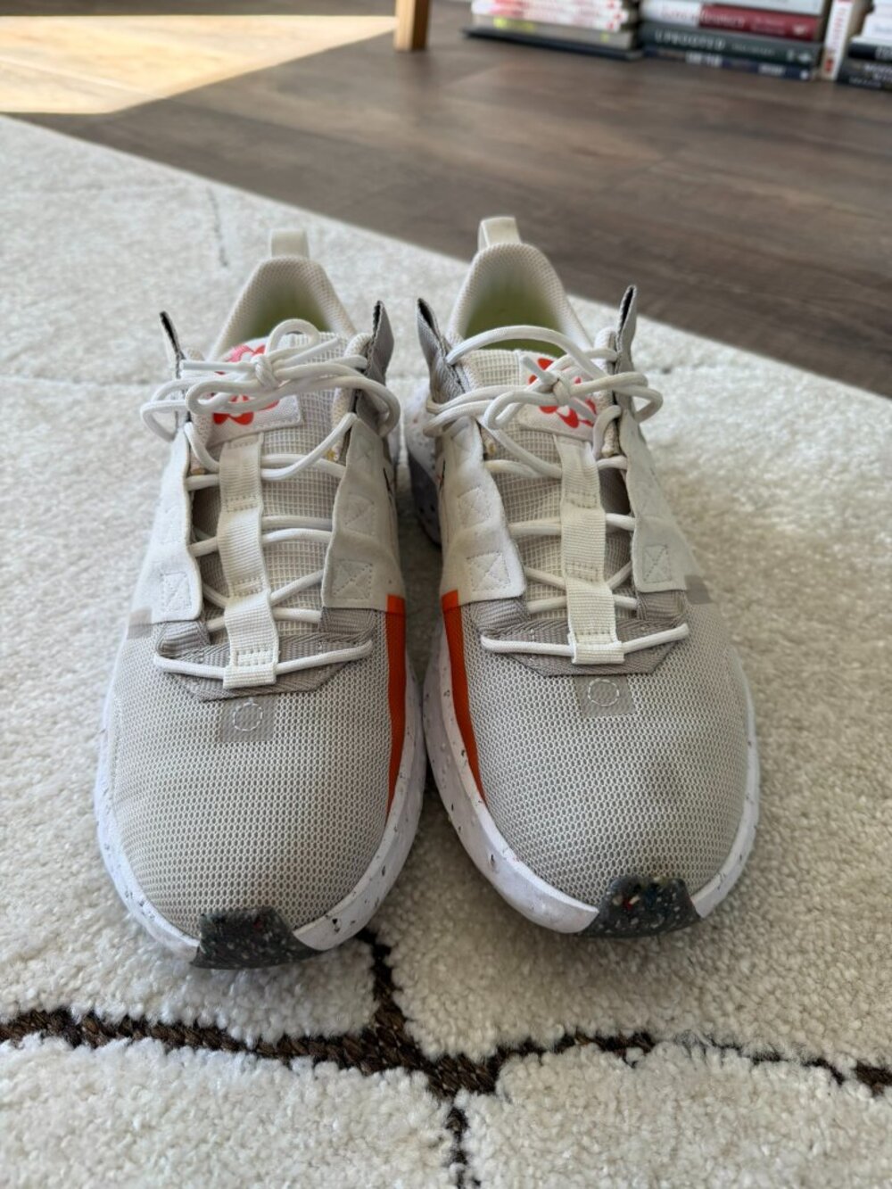 Nike Crater Impact Size 10.5 Gray Orange Sustainable Running Shoes - Picture 2 of 9